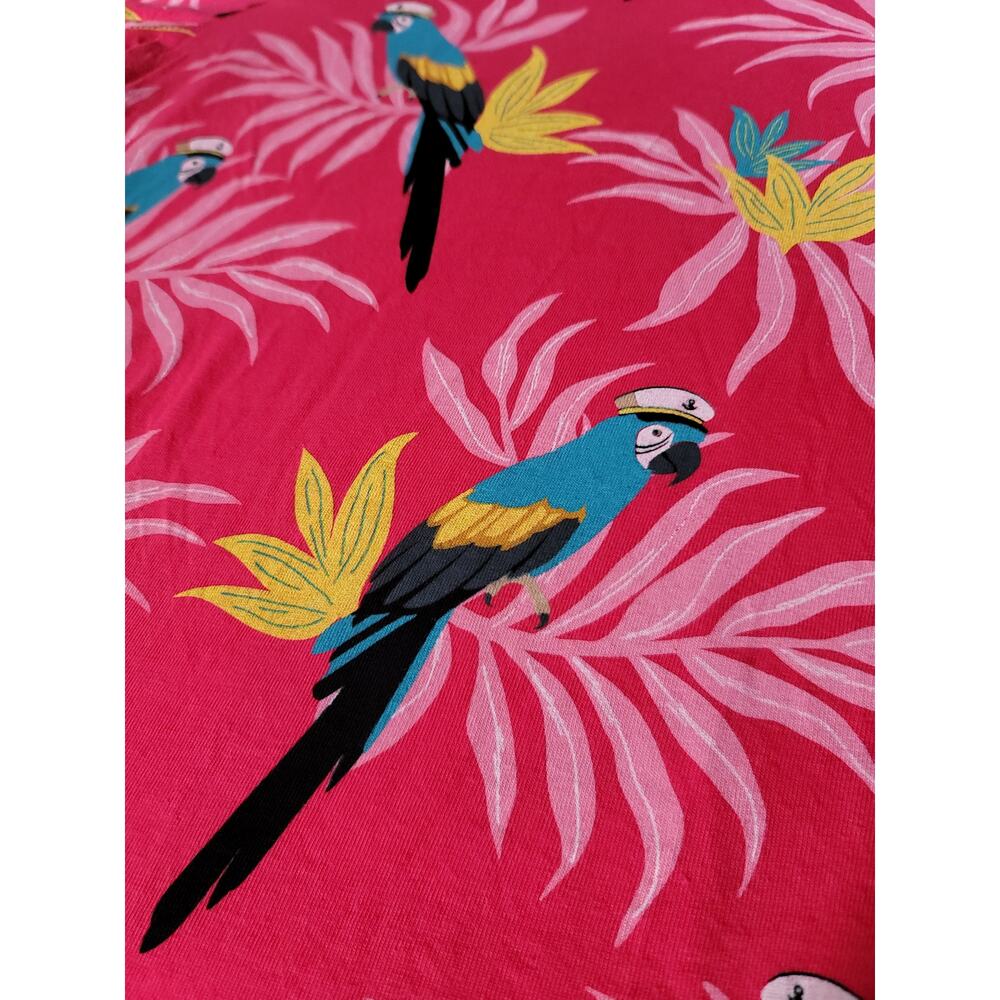 Free Planet Tropical Parrot Pink Short Sleeve Crew Neck Men's Size Medium - Picture 7 of 7